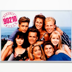 Digital File - Beverly Hills 90210 Poster - Kelly, Brandon, Brenda, Dylan, Donna, Steve, Andrea, Jennie, Luke, Jason, TV, 90's, Television