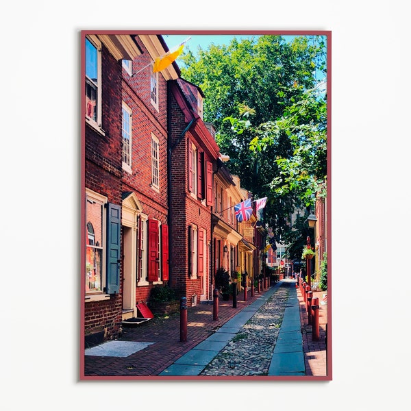 Digital File - Philly Streets 2 Photography Print - Philadelphia, Pennsylvania, Cobblestone, Street, Elfreth's Alley