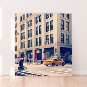Love Is Love Photography Print - New York City, NYC, Yellow Cab, Building, LGBTQ, Scene