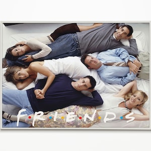 Digital File - Friends Poster - Printable, TV Show, Television, Ross, Rachel, Joey, Monica, Chandler, Phoebe, NYC, Jennifer Aniston,