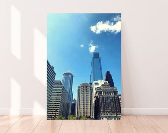 Buildings, Buildings, Buildings Photography Print - Philly, Philadelphia, Skyline, Sky, Clouds