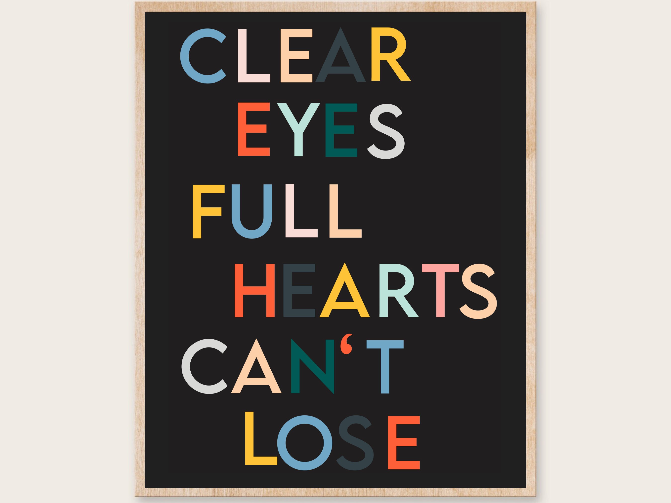 Clear Eyes Full Hearts Can't Lose Origin www.etsy.com