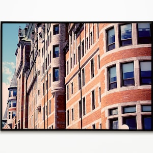 Digital File - Le Chateau Frontenac Photography Print - Montreal, Canada, Mountain, Hotel
