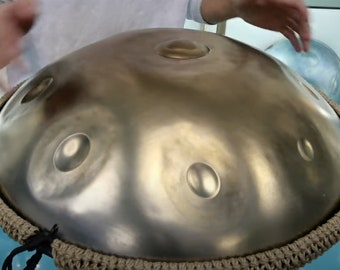 AS TEMAN Handpan 9,10,11,13,17 Notes 432hz 440hz  22 Inch in D Celtic Minor Handpan Drum Customized scale With Handpan Case, Handpan Stand