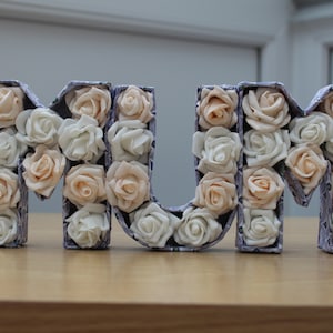 Letras personalizadas letras iluminadas Letras de flores
