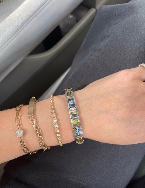 Bracciale Italian Charm In Acciaio Inossidabile | Con 18+8 Charm Intercambiabili | Regalo Personalizzato Per Donne - Foto 6