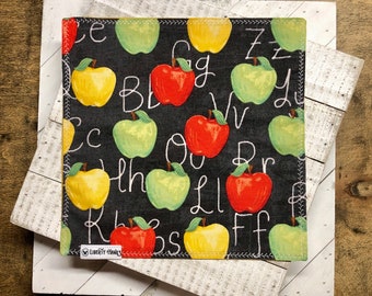 EDC Hank - ABCs - Teacher Grade School Pattern - Handmade Handkerchief for Everyday Carry Gear by Liberty Hanks