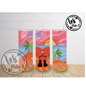 Bad Bunny Tumbler, Cold Cup, Cup, Tumbler, Bad Bunny, Un Verano Sin Ti