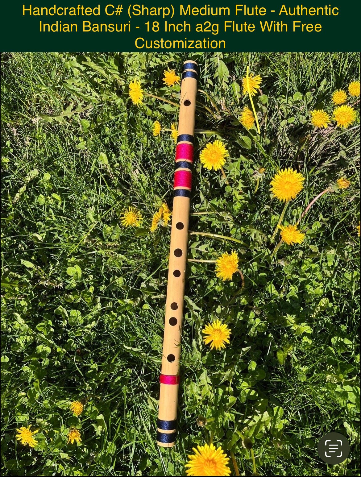 Flûte en gamme C Flûte Bansuri en Bambou Indien en C Sharp Etsy France