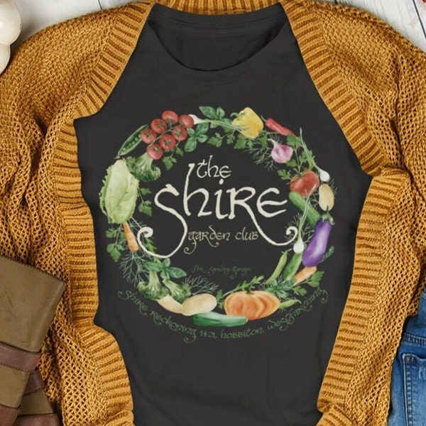 SHIRE GARDEN CLUB Shirt | Lord of the Ring t-shirt, lotr tee, The Hobbit tee, Hobbiton shirt, Frodo Baggins shirt, Samwise Gamgee shirt