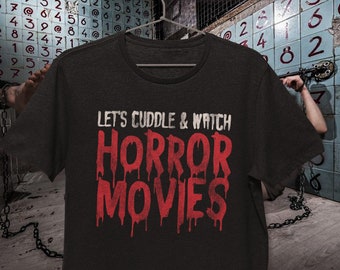 VER camisa de PELÍCULA DE HORROR / camisa de películas de terror, camisa de Halloween, cuello redondo de Halloween, camisas de Halloween mejor calificadas