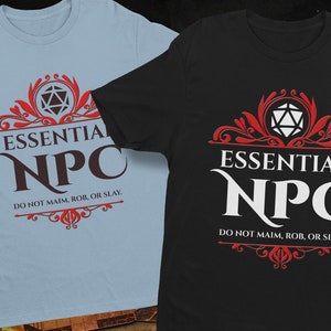 DnD ESSENTIAL NPC DnD shirt | Dungeons & Dragons Shirt, Fantasy Gamer Shirt, DnD Shirt, Gifts for Gamers, Game Master Gifts for Her, DM Mom