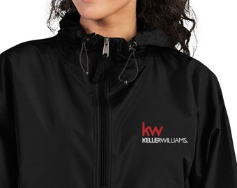 Keller Williams Embroidered Champion Packable Jacket, Multiple Colors, Keller Williams brokerage apparel, Keller Williams realty, KW jacket