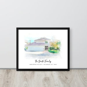 Home Buyer or Seller Closing House Portrait Painting, Real Estate Agent New Home Gift Ideas For Buyer And Seller, House Portrait Painting