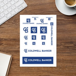 Coldwell Banker Stickers Sheet for Laptops, Notebooks, Folders, Binders, Gifts, Coldwell Banker Stickers, CB Stickers, Coldwell Banker