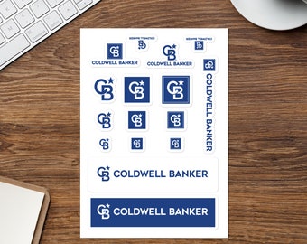 Coldwell Banker Stickers Sheet for Laptops, Notebooks, Folders, Binders, Gifts, Coldwell Banker Stickers, CB Stickers, Coldwell Banker