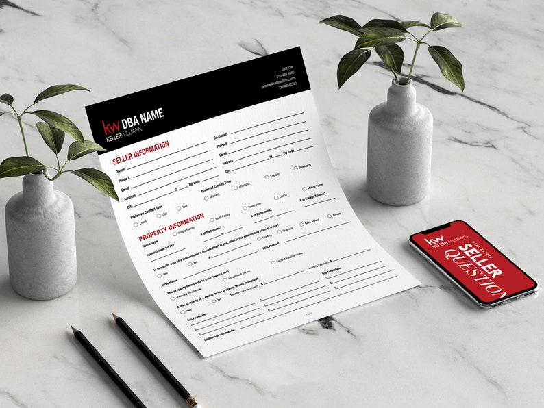 Keller Williams Seller Questionnaire, Real Estate Template (Printable PDF) image 2