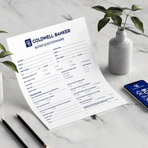 Coldwell Banker Buyer Questionnaire, Real Estate Template, Coldwell Banker, Buyer Questionnaire, Printable, PDF, Real Estate, Questionnaire image 2