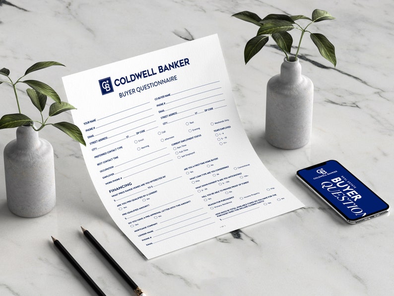 Coldwell Banker Buyer Questionnaire, Real Estate Template, Coldwell Banker, Buyer Questionnaire, Printable, PDF, Real Estate, Questionnaire image 2