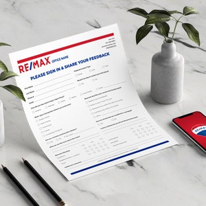 REMAX Open House Sign in &amp; Printable Buyer Survey, Buyer Feedback Form ...