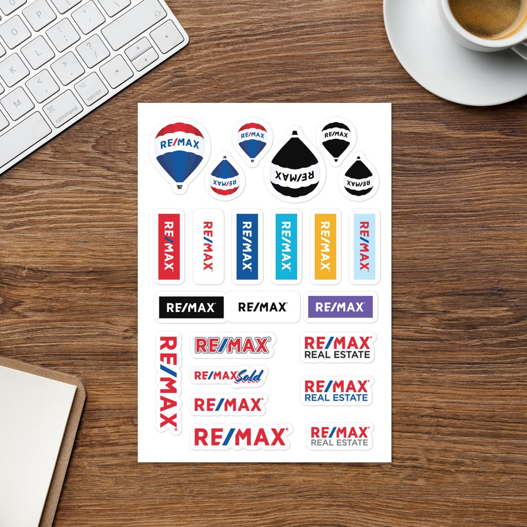RE/MAX Stickers Sheet for Laptops, Notebooks, Folders, REMAX Sticker ...