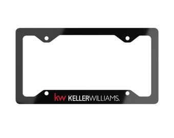 Keller Williams Metal License Plate Frame, Real Estate License Plate Frame, Realtor License Plate Frame, Keller Williams