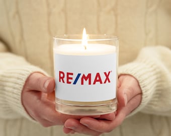 REMAX Candle, Remax Glass Jar Soy Wax Candle, Remax Closing Gift Candle, Remax Home Buyer Gift, Remax Seller Candle Gift, Remax Candle