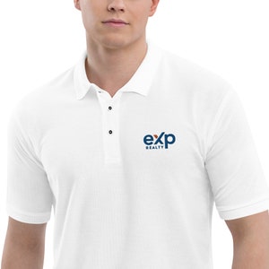 eXp Realty Premium Embroidered Polo Shirt, eXp Realty Polo Shirt, Embroidered Real Estate Polo, eXp Embroidery, eXp Realty Embroidered Polo