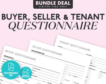 Real Estate buyer Questionnaire – Real Estate Seller Questionnaire – Tenant Questionnaire Form – Download Real Estate Template Form
