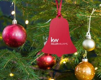 Keller Williams Holiday Ornament, Hinoki Wood Magnetic Realtor Gift