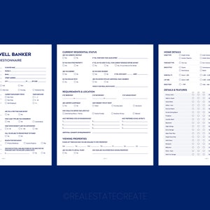 Coldwell Banker Buyer Questionnaire, Real Estate Template, Coldwell Banker, Buyer Questionnaire, Printable, PDF, Real Estate, Questionnaire image 3