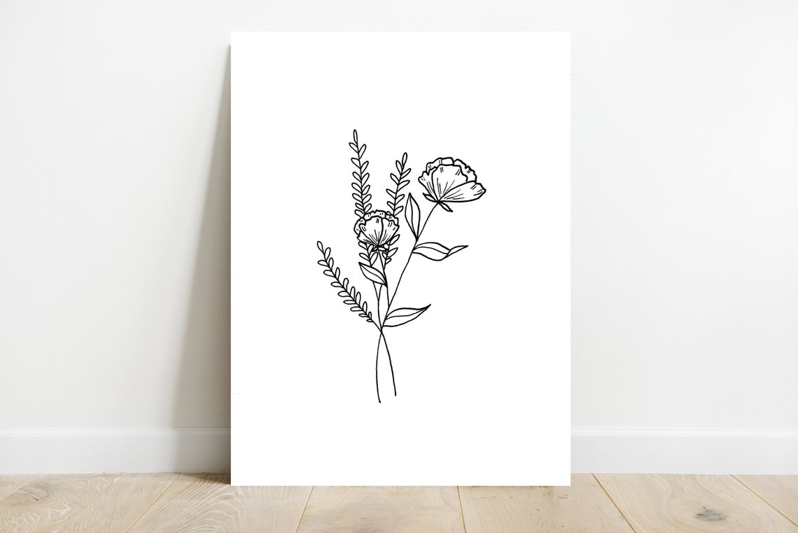 Wildflowers and Lavender Print Set Botanical Herb - Etsy