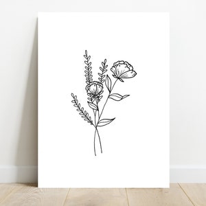 Wildflowers and Lavender Print Set Botanical Herb - Etsy