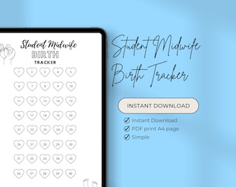 Student Midwife Birth Tracker Digital Download