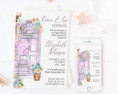 Baby shower invitation open house template. Come and Go invite. Learn more about this listing by visiting description box below.