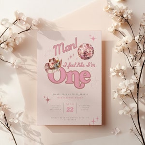 Man I feel like i&#39;m one birthday, invite custom,girls birthday,girls invitation,kids party invite,Canva template,birthday invitation