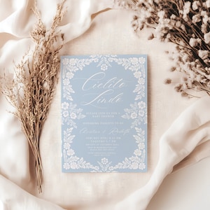 Baby shower invites boy cielito lindo, Invitation Template, shower invitation, baby brunch, baby shower invite, editable printable