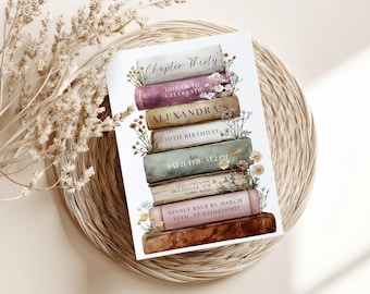 Chapter 30 Birthday Invitation, Storybook Theme, Book Lover Party (Digital Download)