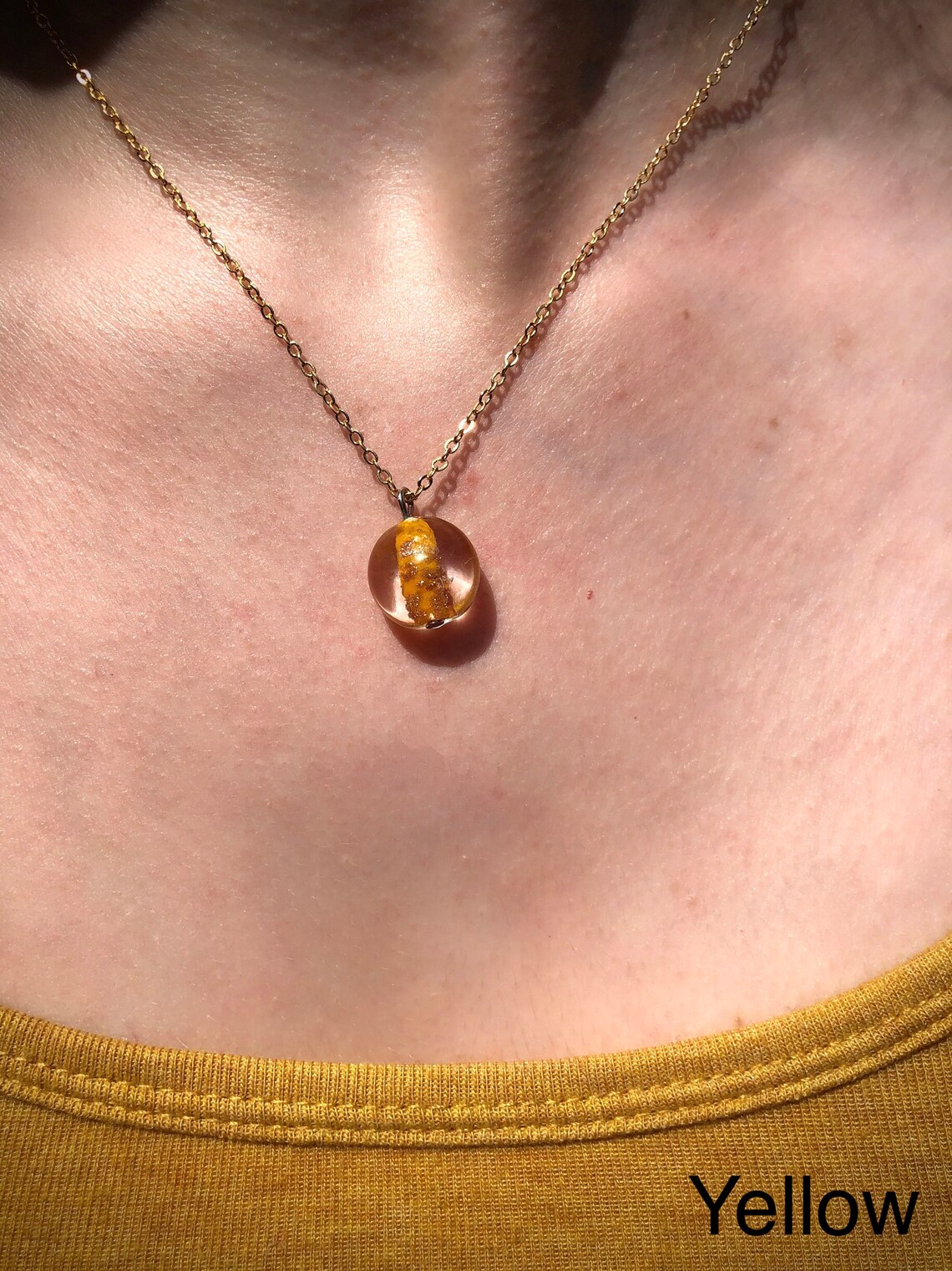 glass pendant necklace Etsy