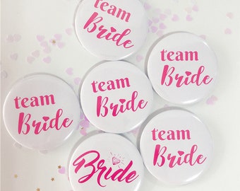 JGA Buttons Bride, Bride to be, Team Bride - ein absolutes Must Have für deinen Junggesellinnen-Abschied & schöne Erinnerung an den Abend