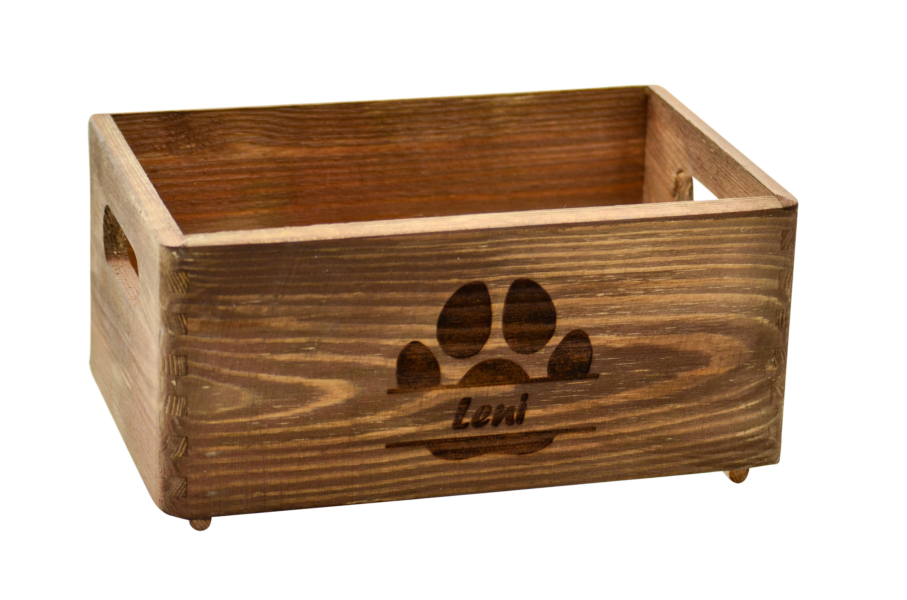 white dog toy box