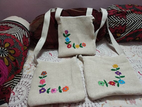 embroidered side bag
