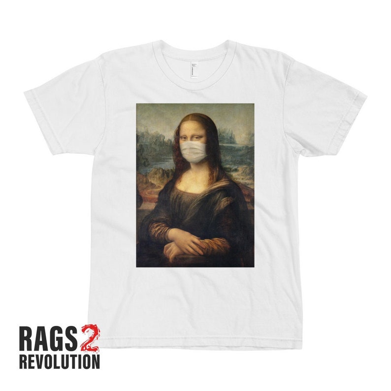Unisex Bella Canvas T-shirt Mona Lisa/'s Covid Mask