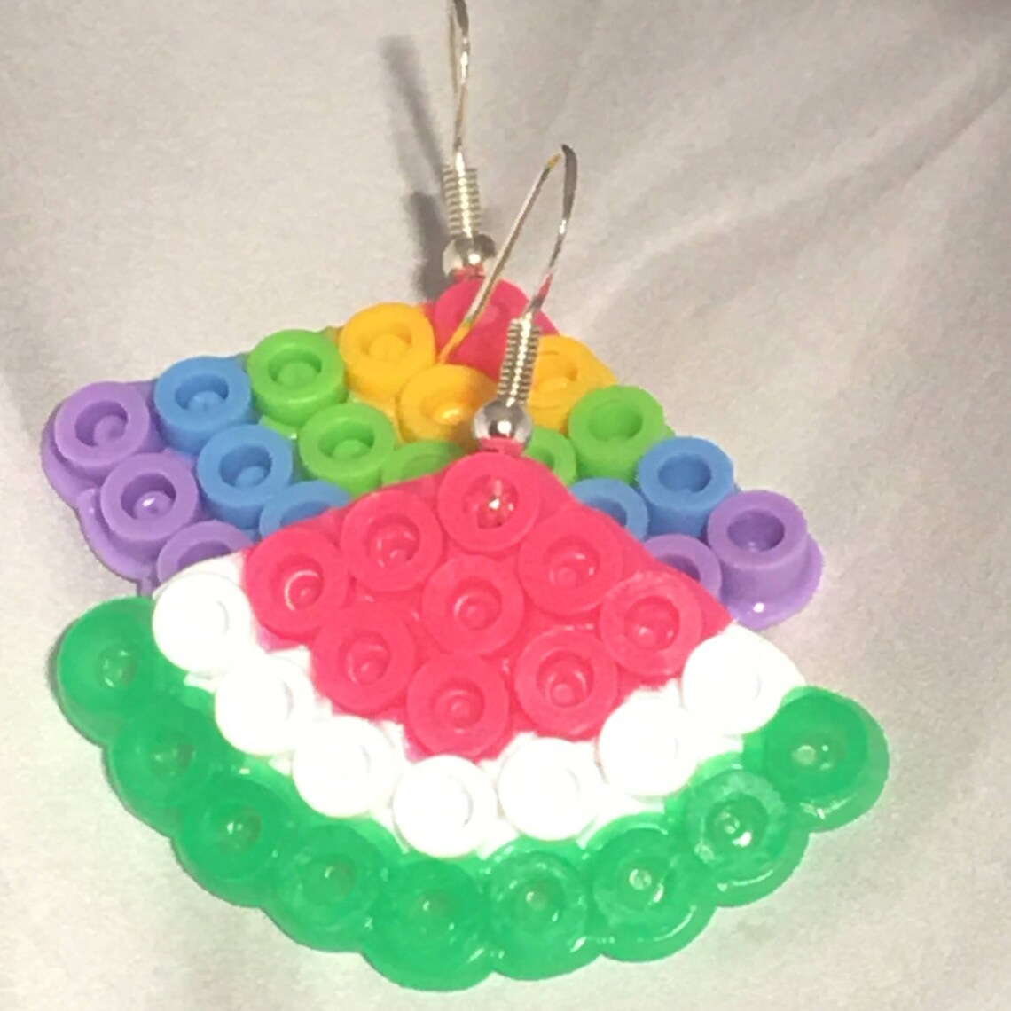 Perler Bead Watermelon Earrings Etsy