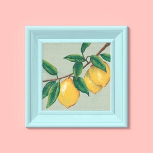 Lemon Art Print, Gicleé Art Print, Fruit Art Print, Lemon Kitchen Decor, Colorful Kitchen Wall Art, Fruit Home Decor, Unframed Art Print image 6