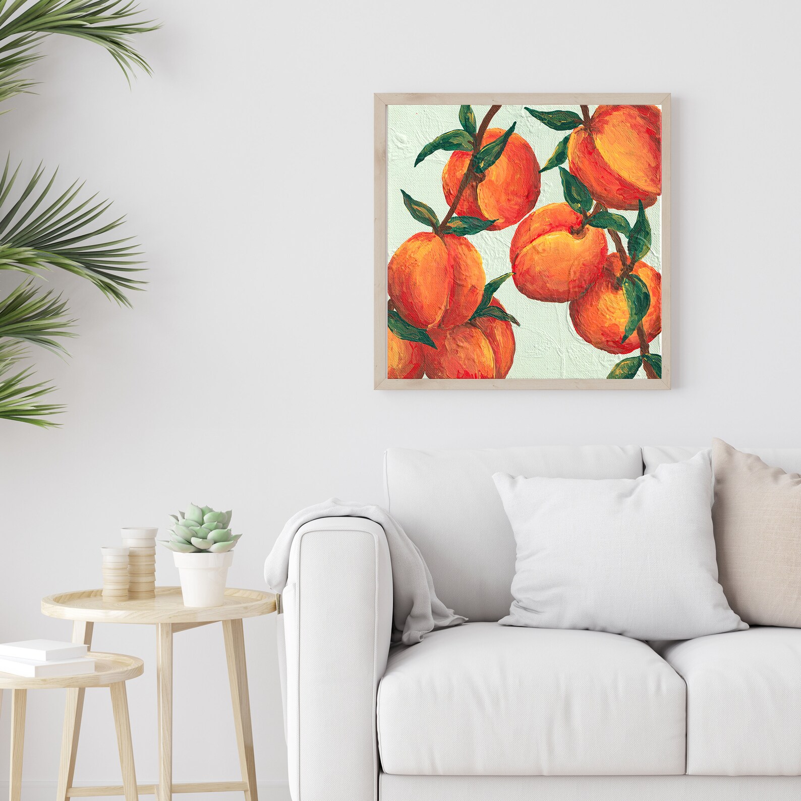 Peach Painting Art Print Gicleé Art Print Fruit Painting | Etsy