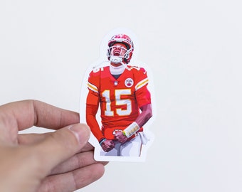 Kansas City Sticker, Mahomes Sticker, Football Sticker, Waterproof Sticker, KC Football,
