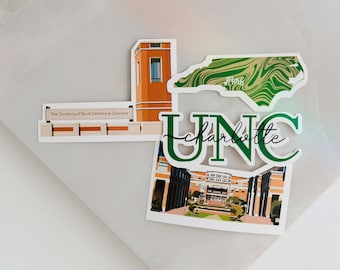 Unc Charlotte stickers, uncc stickers, uncc campus stickers, Charlotte stickers, uncc, uncc union, stickers, waterbottle stickers, NC
