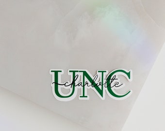 Unc Charlotte Sticker, Unc Charlotte, University of North Carolina at Charlotte, UNCC, UNCC sticker, sticker, Charlotte sticker
