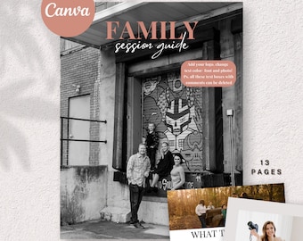 Photographers Customizable Canva Template for Family Photoshoot Client Guide
